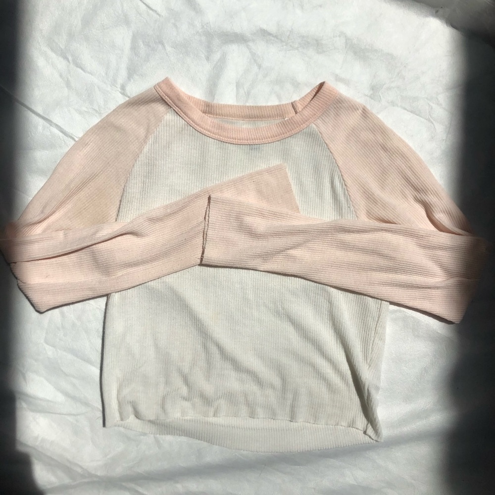 Me to We Pink and White Long Sleeve Sz XS